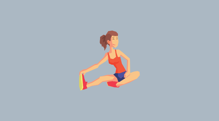 woman stretching after a workout.