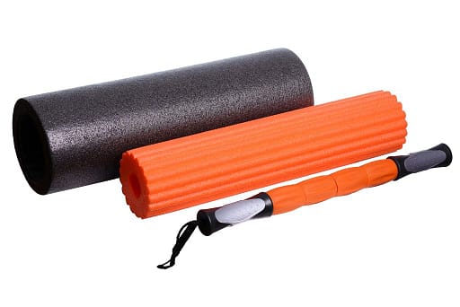 Stick ribbed cylinder foam rollers