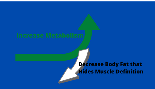 Increase metabolism with up arrow / decrease body fat down arrow