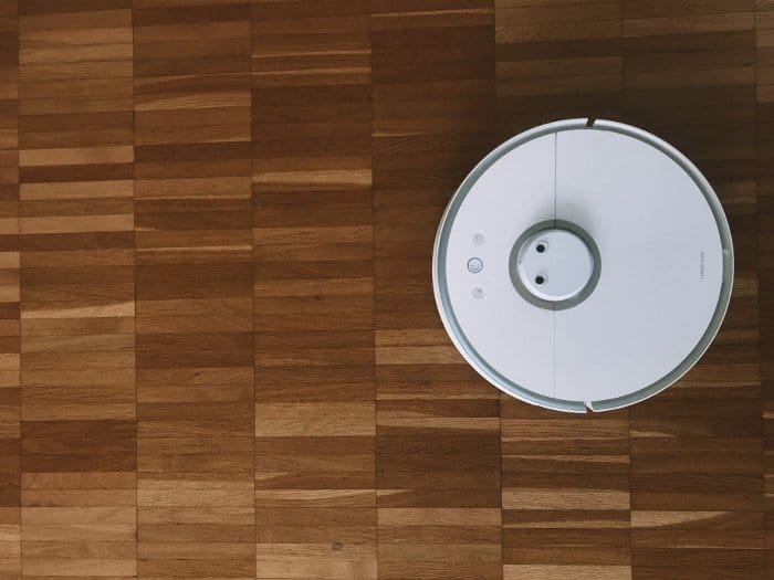 vacuuming for exercise with a robotic vacuum