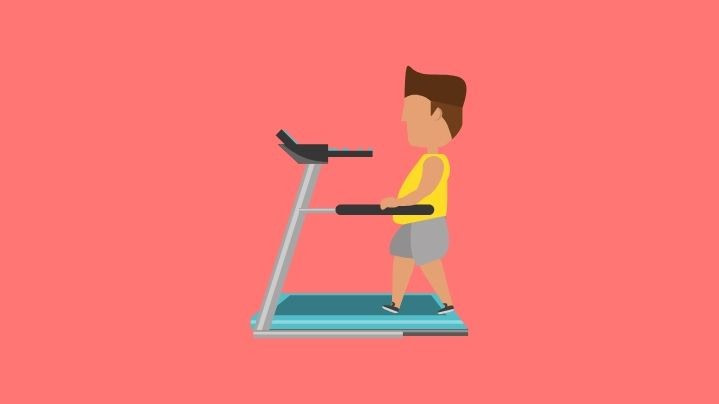 icon man on treadmill wondering How Long Does It Take To Turn Fat Into Muscle
