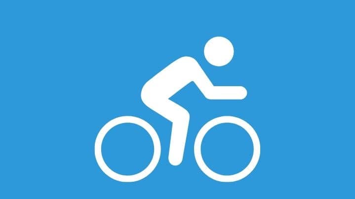 man riding bicycle for exercise habit
