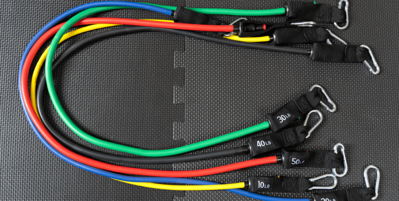 color coded Exercise Resistance Bands 